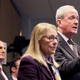 In this March 2, 2020 file photo, New Jersey Gov. Phil Murphy, right, is joined by Health Commissioner Judith Persichilli, center, during a news conference in Ewing, N.J.